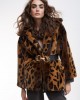 Lola Casademunt Animal Print Faux Fur Black/Brown Μπουφάν