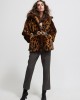 Lola Casademunt Animal Print Faux Fur Black/Brown Μπουφάν