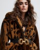 Lola Casademunt Animal Print Faux Fur Black/Brown Μπουφάν