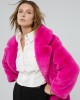 Lola Casademunt Faux Fur Fucsia Παλτό