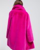 Lola Casademunt Faux Fur Fucsia Παλτό