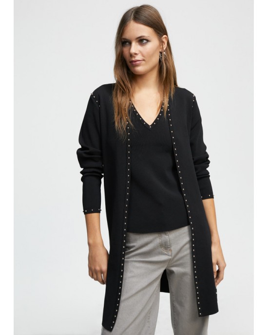 Lola Casademunt Studded Knit Black Ζακέτα