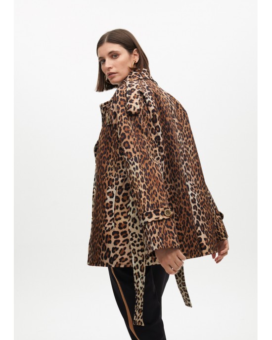 Lola Casademunt Animal Print Trench Short Παλτό Lola Casademunt Animal Print Trench Short Παλτό