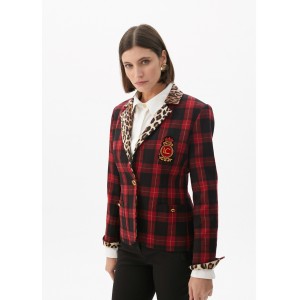 Lola Casademunt Animal Print Tartan Σακάκι Lola Casademunt Animal Print Tartan Σακάκι