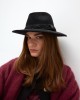 Lola Casademunt Leopard Corduroy Fedora Black Καπέλο Lola Casademunt Leopard Corduroy Fedora Black Καπέλο