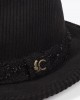 Lola Casademunt Leopard Corduroy Fedora Black Καπέλο Lola Casademunt Leopard Corduroy Fedora Black Καπέλο