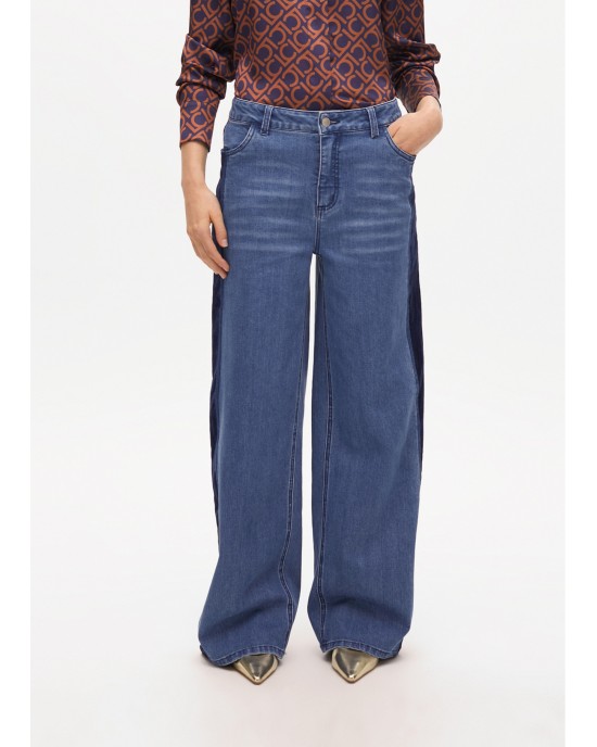 Lola Casademunt Denim With Velvet Details Παντελόνι Lola Casademunt Denim With Velvet Details Παντελόνι