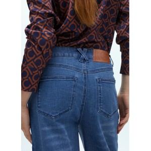 Lola Casademunt Denim With Velvet Details Παντελόνι