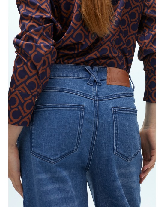 Lola Casademunt Denim With Velvet Details Παντελόνι Lola Casademunt Denim With Velvet Details Παντελόνι