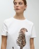 Lola Casademunt Tiger Sequin T-Shirt White Μπλούζα Lola Casademunt Tiger Sequin T-Shirt White Μπλούζα