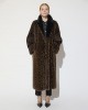 Lola Casademunt Leopard Print Faux Fur Long Παλτό