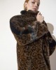 Lola Casademunt Leopard Print Faux Fur Long Παλτό