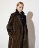Lola Casademunt Leopard Print Faux Fur Long Παλτό