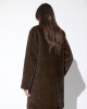 Lola Casademunt Faux Fur Long Hair Stud Details Brown Παλτό