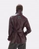 Lola Casademunt Long Faux Leather Bordeaux Biker Τζάκετ