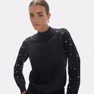 Lola Casademunt Pearl & Studs Black Πουλόβερ