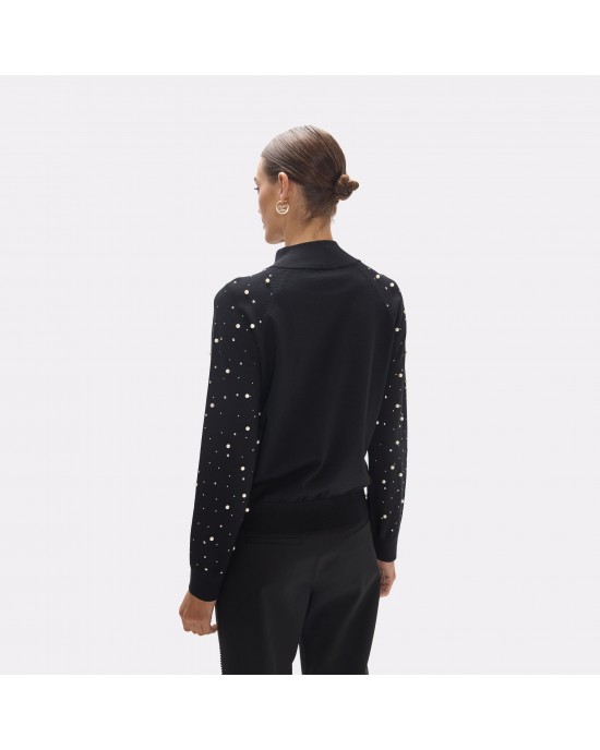 Lola Casademunt Pearl & Studs Black Πουλόβερ