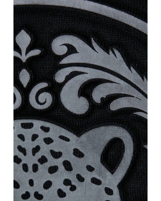 Lola Casademunt Embossed Leopard Black Πουλόβερ