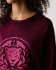 Lola Casademunt Embossed Leopard Burgundy Πουλόβερ