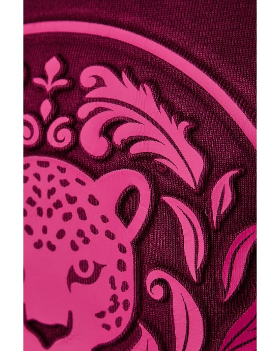 Lola Casademunt Embossed Leopard Burgundy Πουλόβερ