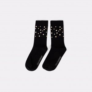 Lola Casademunt Pearls & Crystals Black Pack Κάλτες