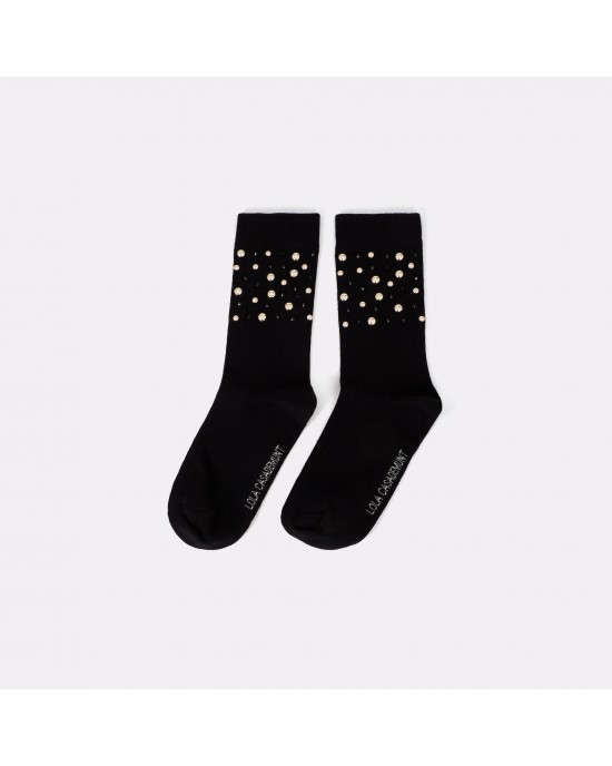 Lola Casademunt Pearls & Crystals Black Pack Κάλτες