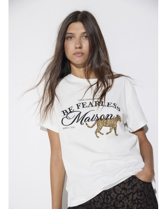 Lola Casademunt Graphic Maison Basic T-shirt White Μπλούζα