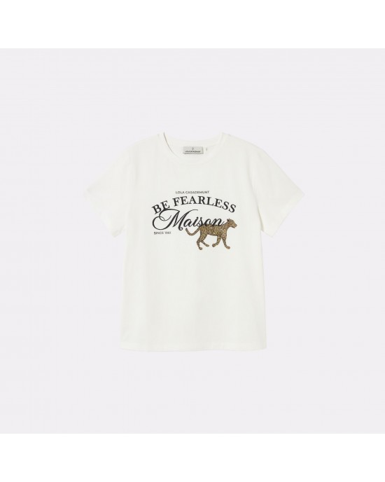 Lola Casademunt Graphic Maison Basic T-shirt White Μπλούζα