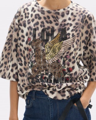 Lola Casademunt Leopard Graphic T-shirt Μπλούζα