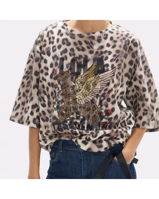 Lola Casademunt Leopard Graphic T-shirt Μπλούζα