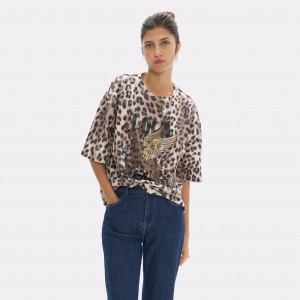 Lola Casademunt Leopard Graphic T-shirt Μπλούζα