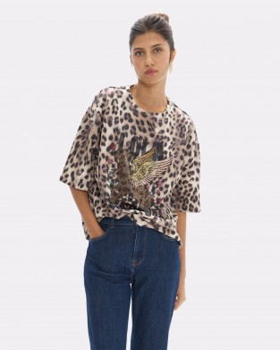 Lola Casademunt Leopard Graphic T-shirt Μπλούζα