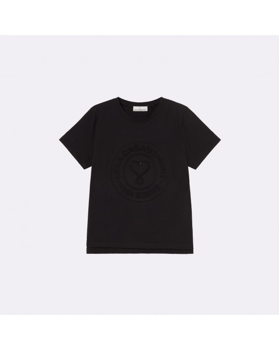 Lola Casademunt Heart Donut Logo T-shirt Black Μπλούζα