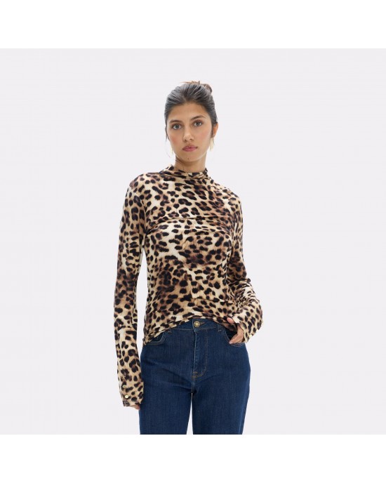 Lola Casademunt High Neck Printed Μπλούζα