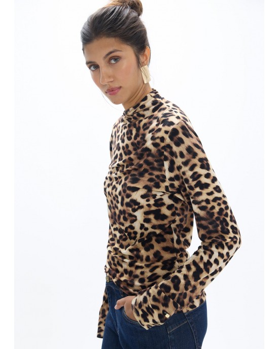 Lola Casademunt High Neck Printed Μπλούζα