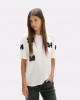Lola Casademunt Positioned Bows White T-shirt Μπλούζα