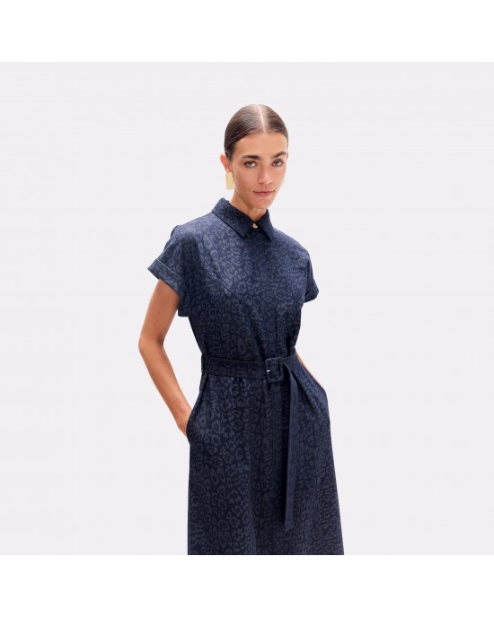 Lola Casademunt Denim Style Blue Long Φόρεμα