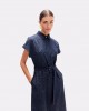 Lola Casademunt Denim Style Blue Long Φόρεμα