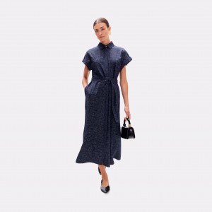 Lola Casademunt Denim Style Blue Long Φόρεμα