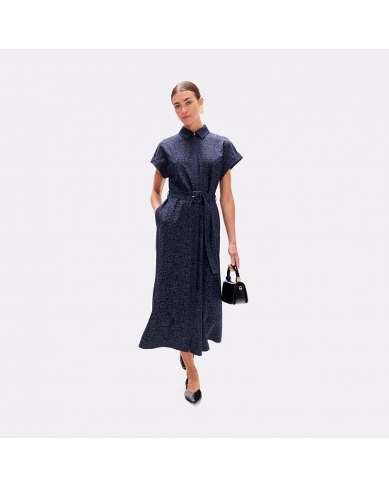 Lola Casademunt Denim Style Blue Long Φόρεμα