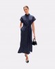 Lola Casademunt Denim Style Blue Long Φόρεμα