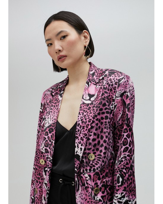 Lola Casademunt Pink Animal Print Σακάκι