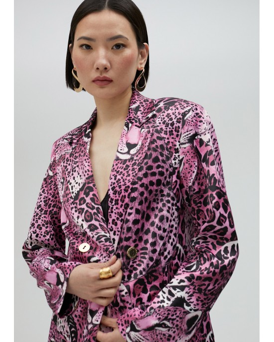 Lola Casademunt Pink Animal Print Σακάκι