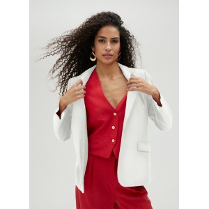 Lola Casademunt Straight Tencel White Σακάκι