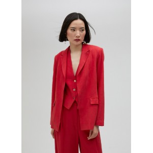 Lola Casademunt Straight Tencel Red Σακάκι