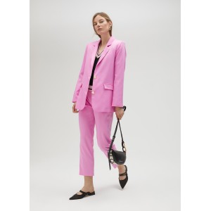 Lola Casademunt Pink Straight Suit Παντελόνι