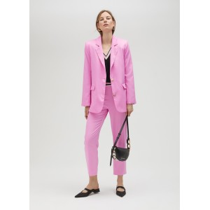 Lola Casademunt Pink Straight Suit Παντελόνι
