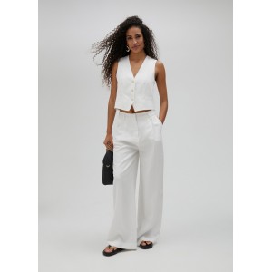 Lola Casademunt Palazzo White Παντελόνι