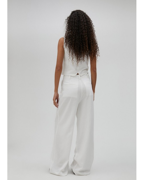 Lola Casademunt Palazzo White Παντελόνι