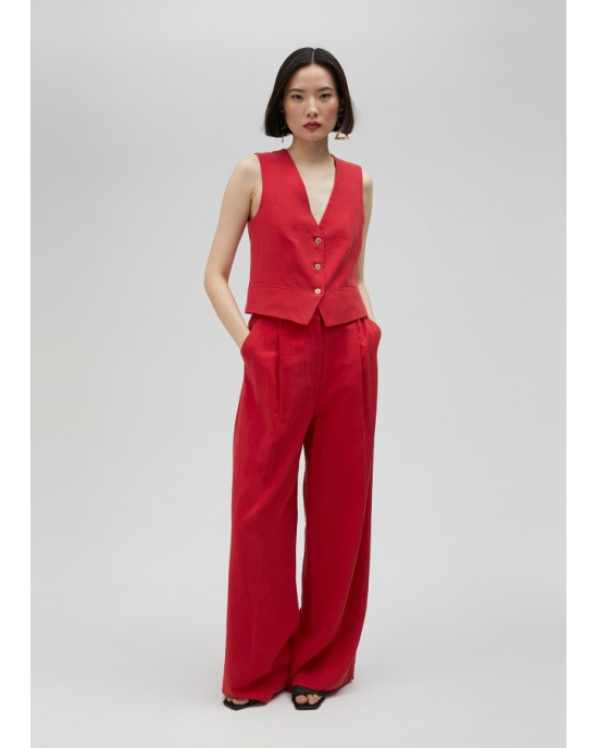 Lola Casademunt Palazzo Red Παντελόνι